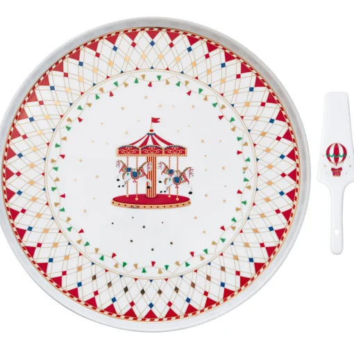 Easy Life Plat à gâteau avec une pelle CHRISTMAS WONDERLAND Hot