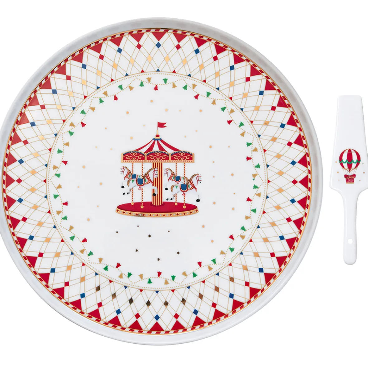 Easy Life Plat à gâteau avec une pelle CHRISTMAS WONDERLAND Hot