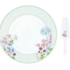 Easy Life Plateau à gâteau avec spatule FLORAISON Sale