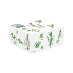 Easy Life Plateau apéritif 20,5×17 cm avec 3 bols en porcelaine HERBARIUM Discount