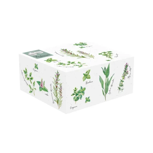 Easy Life Plateau apéritif 20,5×17 cm avec 3 bols en porcelaine HERBARIUM Discount