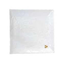 Easy Life Plateau de service carré HOLLY & BERRIES WHITE Outlet