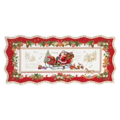 Easy Life Plateau de service en porcelaine de 40×18 cm CHRISTMAS MEMORIES Sale