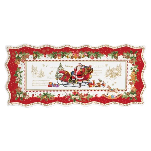 Easy Life Plateau de service en porcelaine de 40×18 cm CHRISTMAS MEMORIES Sale