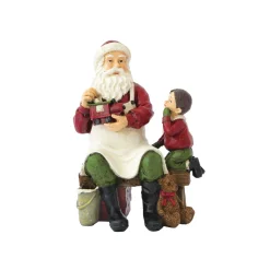 Easy Life Père Noël avec un enfant CHRISTMAS FIGURINES New