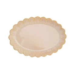 Easy Life Service de plateau ovale beige FLEURI Hot