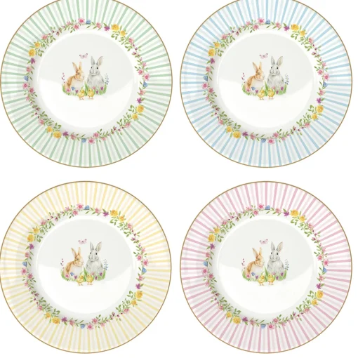 Easy Life Set 4 assiettes à dessert HAPPY EASTER Outlet