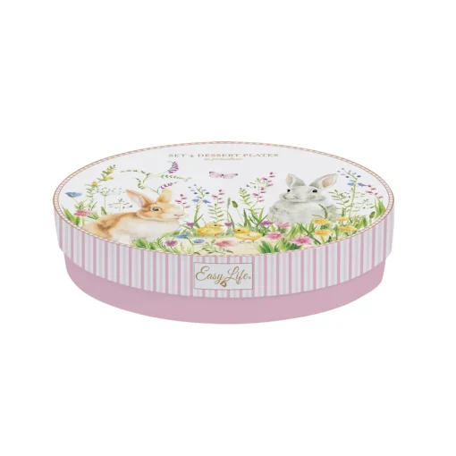 Easy Life Set 4 assiettes à dessert HAPPY EASTER Outlet