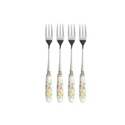 Easy Life Set 4 fourchettes à dessert avec manche en porcelaine en c.b. HAPPY EASTER Online