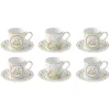 Easy Life Set 6 tasses à café avec soucoupe HAPPY EASTER