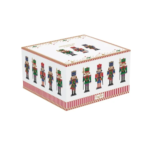 Easy Life Set apéritif avec 3 bols en porcelaine et support en bambou NUTCRACKER Outlet