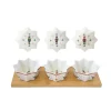 Easy Life Set apéritif avec 3 bols en porcelaine et support en bambou NUTCRACKER Online