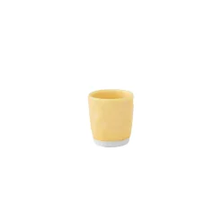 Easy Life Set de 6 tasses à café de 120 ml avec soucoupes en porcelaine INTERIORS YELLOW