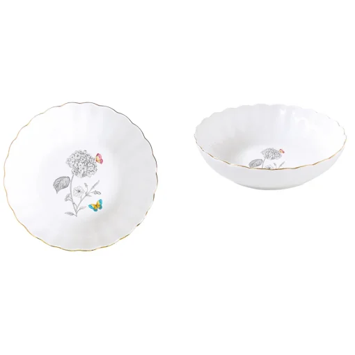 Easy Life Set de vaisselle 18 pcs FLEURS ET PAPILLONS New