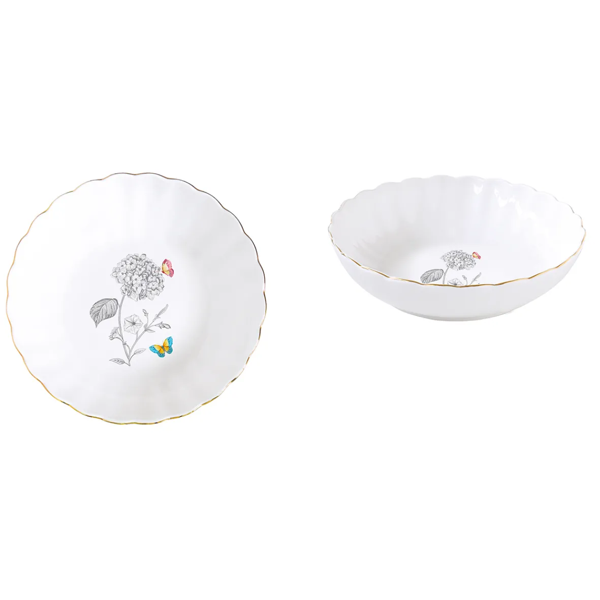 Easy Life Set de vaisselle 18 pcs FLEURS ET PAPILLONS New