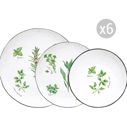 Easy Life Set de vaisselle 18 pcs HERBARIUM Online