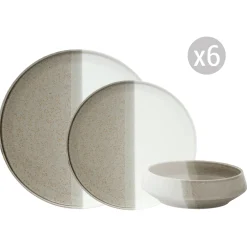 Easy Life Set de vaisselle 18 pièces DOUBLE BEIGE Outlet