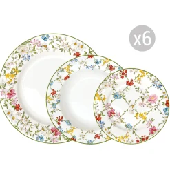 Easy Life Set de vaisselle 18 pièces GARDEN DREAMS New