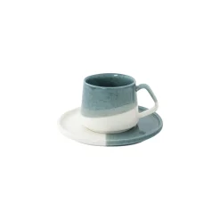 Easy Life Tasse à café avec soucoupe DOUBLE GREEN