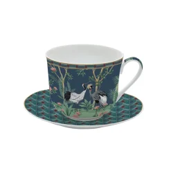 Easy Life Tasse à petit-déjeuner avec assiette de 400 ml en porcelaine, dans une boîte colorée MANDALAY Outlet