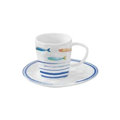Easy Life Tasse à thé avec soucoupe BORD DE MER Outlet