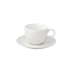 Easy Life Tasse à thé blanche avec soucoupe DROPS New