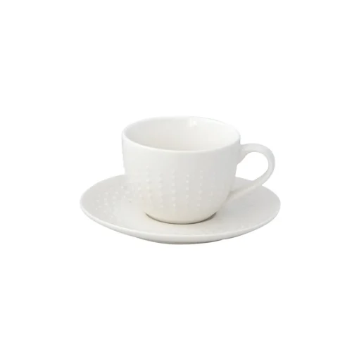 Easy Life Tasse à thé blanche avec soucoupe DROPS New