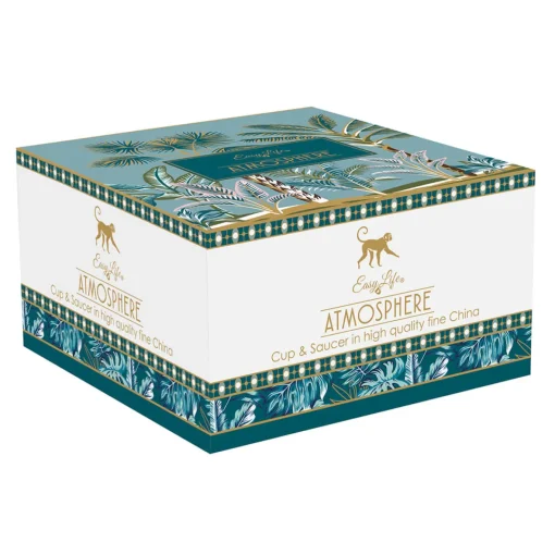 Easy Life Tasse de petit déjeuner avec soucoupe Atmosphere JUNGLE Outlet