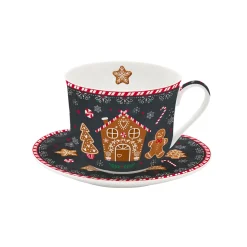 Easy Life Tasse de petit déjeuner avec soucoupe GINGERBREAD Sale