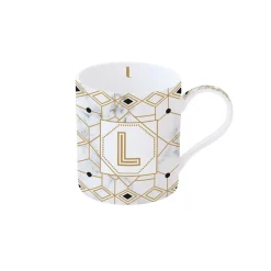 Easy Life Tasse en porcelaine de 350 ml MONOGRAM L Clearance