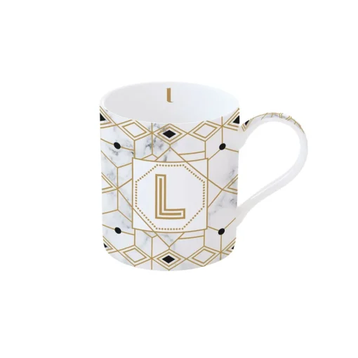 Easy Life Tasse en porcelaine de 350 ml MONOGRAM L Clearance
