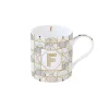 Easy Life Tasse en porcelaine de 350 ml MONOGRAM F