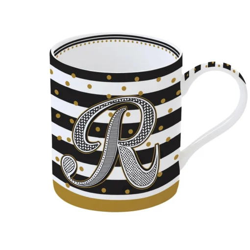 Easy Life Tasse individuelle 350 ml en porcelaine dans une boîte A LETTER FOR YOU «R» New
