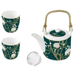 Easy Life Théière avec infuseur et 2 tasses ROYAL PEONIES New